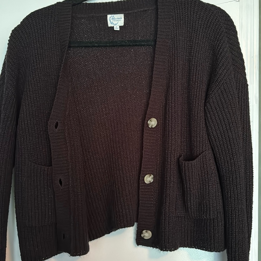 Black knit cardigan